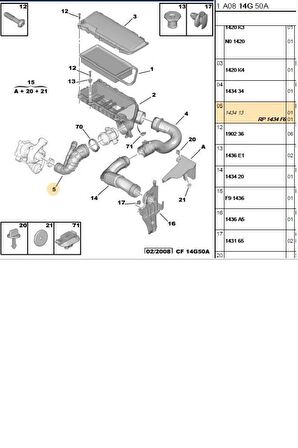 A15 HAVA FİLTRE KÖRÜĞÜ (Y9202-MGA96688-15276-1434F6)