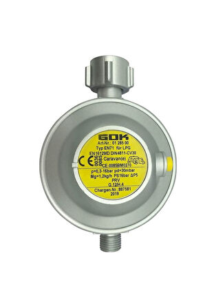 Gok 30mbar G12 G1/4 Basınç Korumalı Gaz Regülatörü/dedantör Çok Renkli
