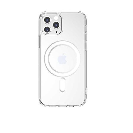 Smcase iPhone 11 Pro Max Kılıf Coss Wireless Destekli Hibrit Silikon  Wireless Şarj Aleti