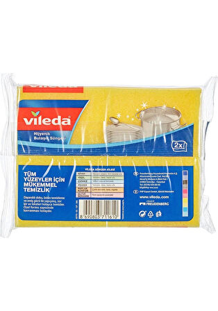 Vileda Hijyenik Düz Bulasik Süngeri 5 x 2'li