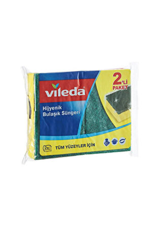 Vileda Hijyenik Düz Bulasik Süngeri 5 x 2'li