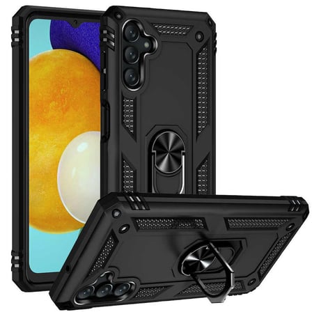 Gpack Samsung Galaxy A13 Kılıf Vega Tank Standlı Yüzüklü MıknatıslıNano Glass
