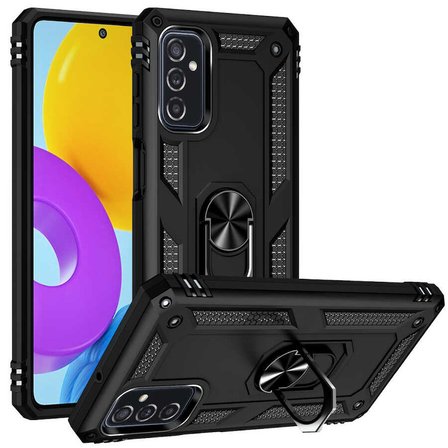Gpack Samsung Galaxy M52 Kılıf Vega Tank Standlı Yüzüklü Mıknatıslı
