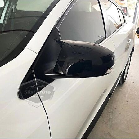 Renault Latitude 2010-2015 Batman Yarasa Ayna Kapağı Piano Black ABS Plastik