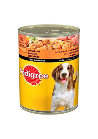 Pedigree Tavuklu ve Havuçlu Konserve Yetişkin Köpek Maması 6 x 400 G