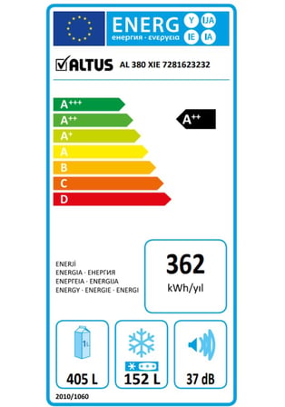 Altus AL 380 XIE 557 LT No-Frost Çift Kapılı Buzdolabı
