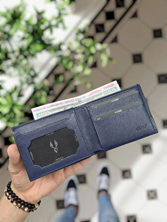 VİSSO 1272 LACİVERET RENK HAKİKİ DERİ ÇANTA İSME ÖZEL  HEDİYELİK CÜZDAN  LACİVERET RENK