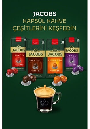 Jacobs Espresso 10 Intenso Nespresso Uyumlu Kapsül Kahve 10 Lu X PKT.JACOBS.015 Kapsül Kahve