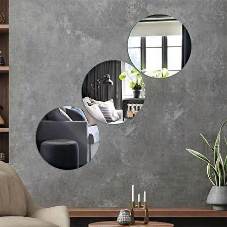 Dekoratif Yuvarlak Ayna 15*15 Cm 4 Adet