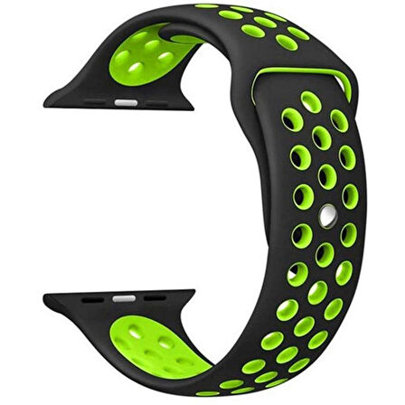 Gpack Apple Watch 7 41mm Kordon Delikli Çift Renk Silikon