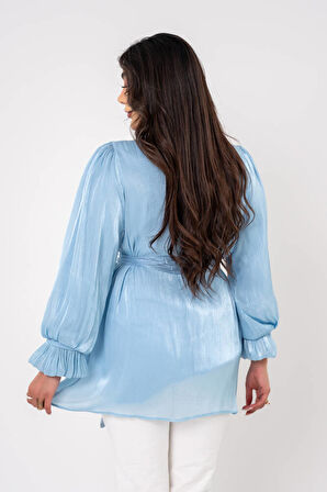 Taş işlemeli Kemer Detaylı Bluz BLZ16086