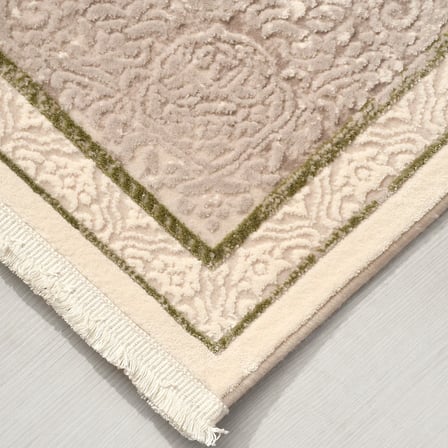 ANATOLIA HALI EZGİ -Vizon / Yeşil -Oturma Odası, Salon -Kolay Temizlenebilir