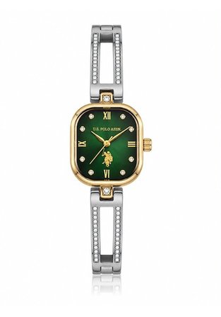 U.S. Polo Assn. Uspa2167-03 Kadın Kol Saati Yeşil Kadran Çelik Kordon Taşlı Quartz