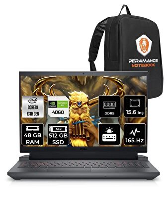 DELL G15 5530 i9 13900HX 48GB 512GB SSD RTX4060/8GB 165HZ 15.6" FHD FDOS G55302401017U & PER4 ÇANTA