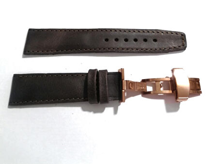 Fado Her Saate Uygun  Kelebek  Toka  20 mm   Hakiki Deri (244) ROSE TOKA  KOYU KAHVE