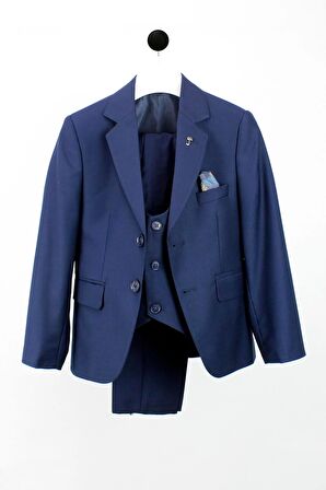 Erkek Çocuk Spor Kesim Yelekli Takım Elbise