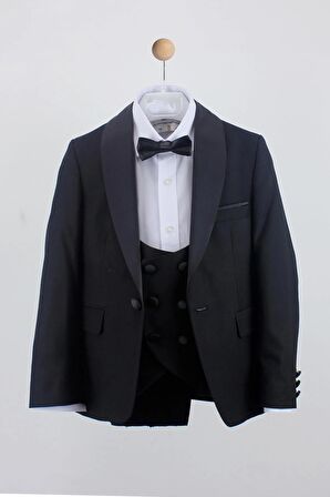 Erkek Çocuk Yelekli Somokin Takım Elbise