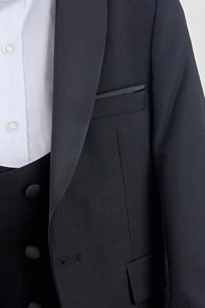 Erkek Çocuk Yelekli Somokin Takım Elbise