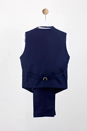 Erkek Çocuk Yakalı Yelek Pantolon Takım