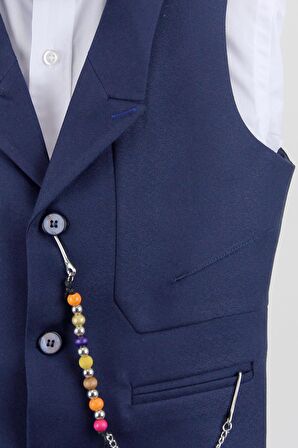 Erkek Çocuk Yakalı Yelek Pantolon Takım