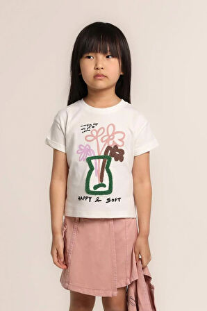 Kız Bebek Kabartma Baskılı Tshirt