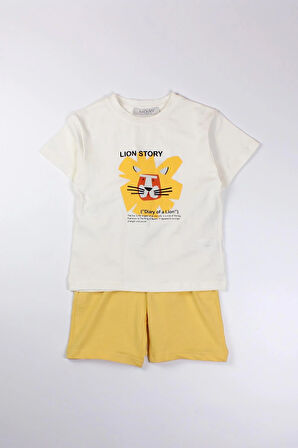 Mackays Erkek Çocuk Aslanlı Penye Şort Takım