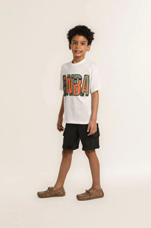 Erkek Çocuk NBA Baskılı Tshirt