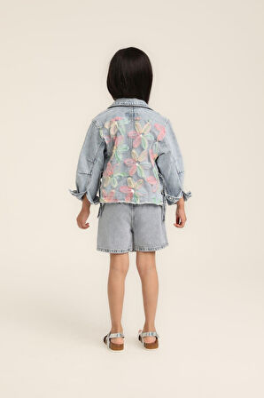 Kız Bebek Tül Çiçekli Şort Etek