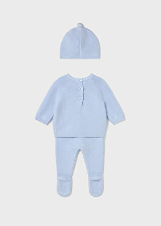 Mayoral Newborn Erkek Bebek Şapkalı Triko Takım