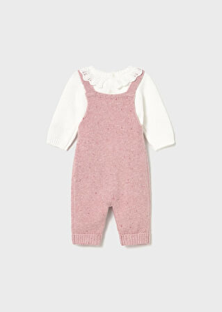 Mayoral Newborn Kız Bebek Triko Salopet Takım