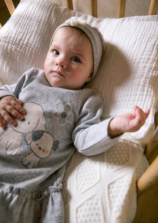 Mayoral Newborn Kız Bebek Elbise Ve Saç Bandı Gri