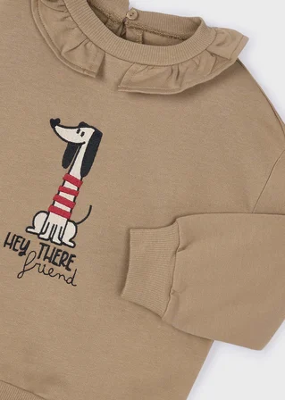 Mayoral Kız Çocuk Sweatshirt Krem