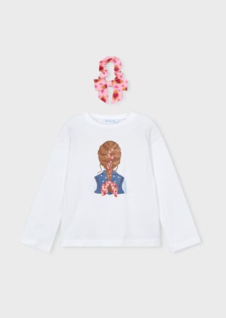 Mayoral Kız Çocuk Toka Ve Sweatshirt Set Beyaz