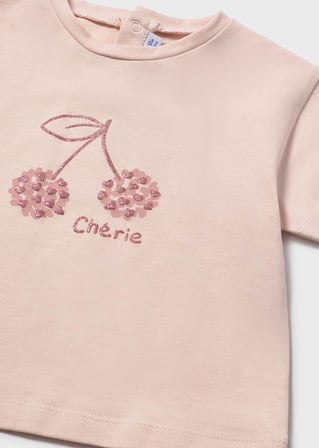 Mayoral Kız Bebek Baskılı Tshirt Pembe
