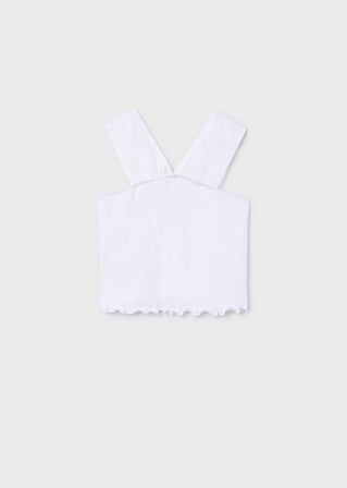 Mayoral Kız Çocuk Askılı Tshirt Beyaz