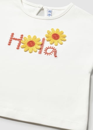 Mayoral Kız Bebek Tshirt Beyaz