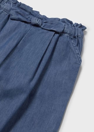 Mayoral Kız Bebek Geniş Paça Kot Pantolon Lacivert