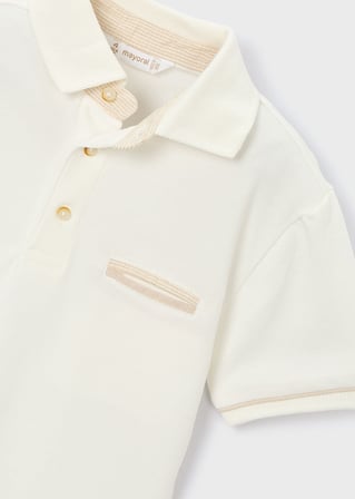 Mayoral Erkek Çocuk Yakalı Tshirt Krem