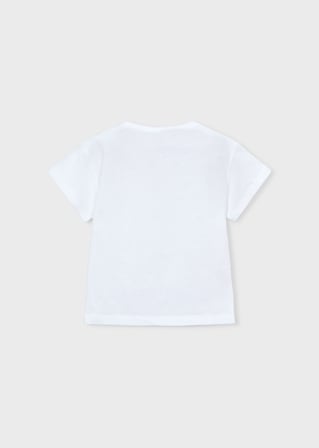 Mayoral Kız Çocuk Baskılı Tshirt Beyaz