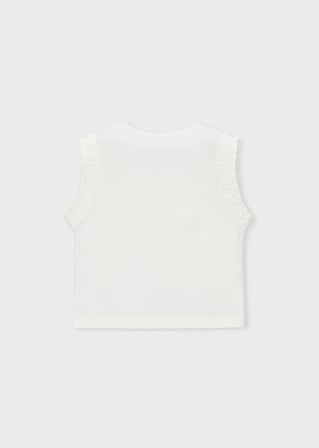 Mayoral Kız Çocuk Askılı Tshirt Krem