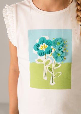 Mayoral Kız Çocuk Askılı Tshirt Krem