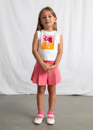 Mayoral Kız Çocuk Askılı Tshirt Beyaz