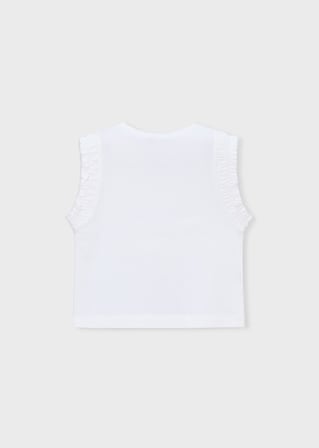 Mayoral Kız Çocuk Askılı Tshirt Beyaz