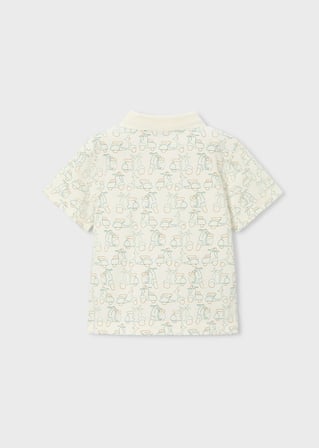 Mayoral Erkek Çocuk Baskılı Yakalı Tshirt Bej