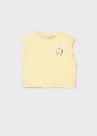 Mayoral Kız Çocuk Askılı Crop Tshirt Sarı