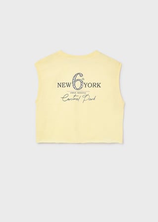 Mayoral Kız Çocuk Askılı Crop Tshirt Sarı