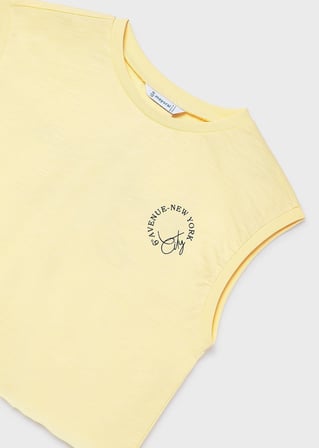 Mayoral Kız Çocuk Askılı Crop Tshirt Sarı