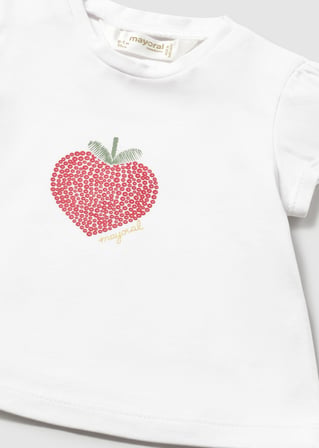 Mayoral Yenidoğan Kız Bebek Tshirt Beyaz
