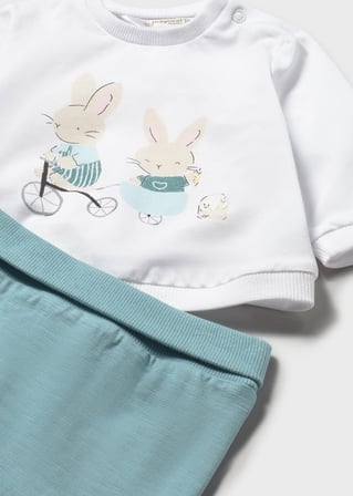Mayoral Yenidoğan Erkek Bebek Better Cotton Eşofman Takım Beyaz