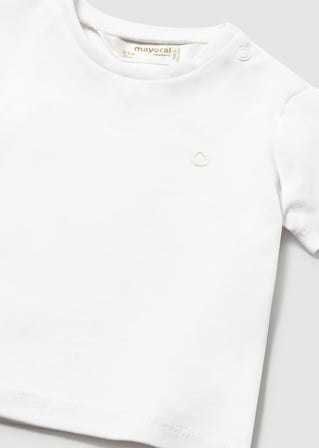 Mayoral Yenidoğan Erkek Bebek Better Cotton Tshirt Beyaz
